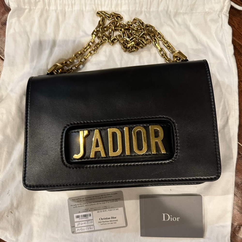 Dior Calfskin J'ADIOR Chain Medium Flap Bag Black - Picture 2 of 12